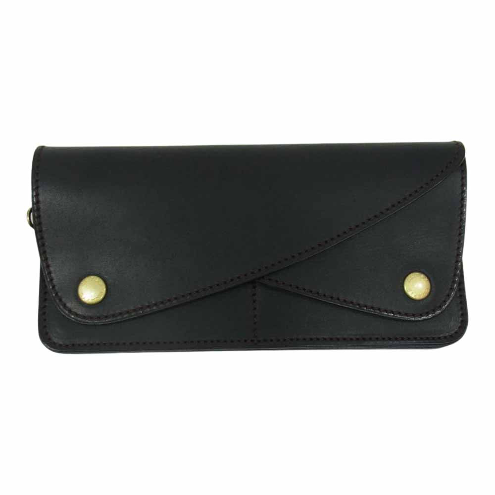 アーツクラフト ELBAMATT LONG WALLET レザー ロング ウオレット ブラック系【極上美品】【中古】