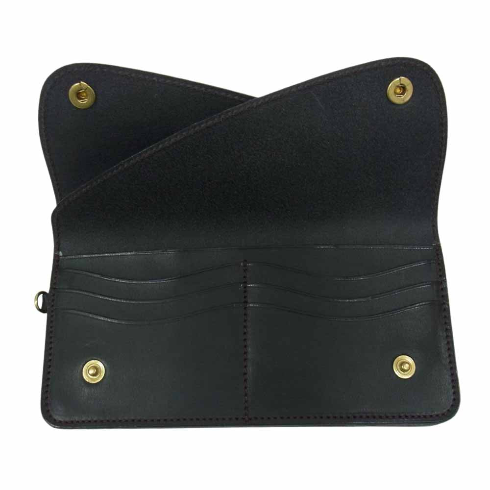 アーツクラフト ELBAMATT LONG WALLET レザー ロング ウオレット ブラック系【極上美品】【中古】