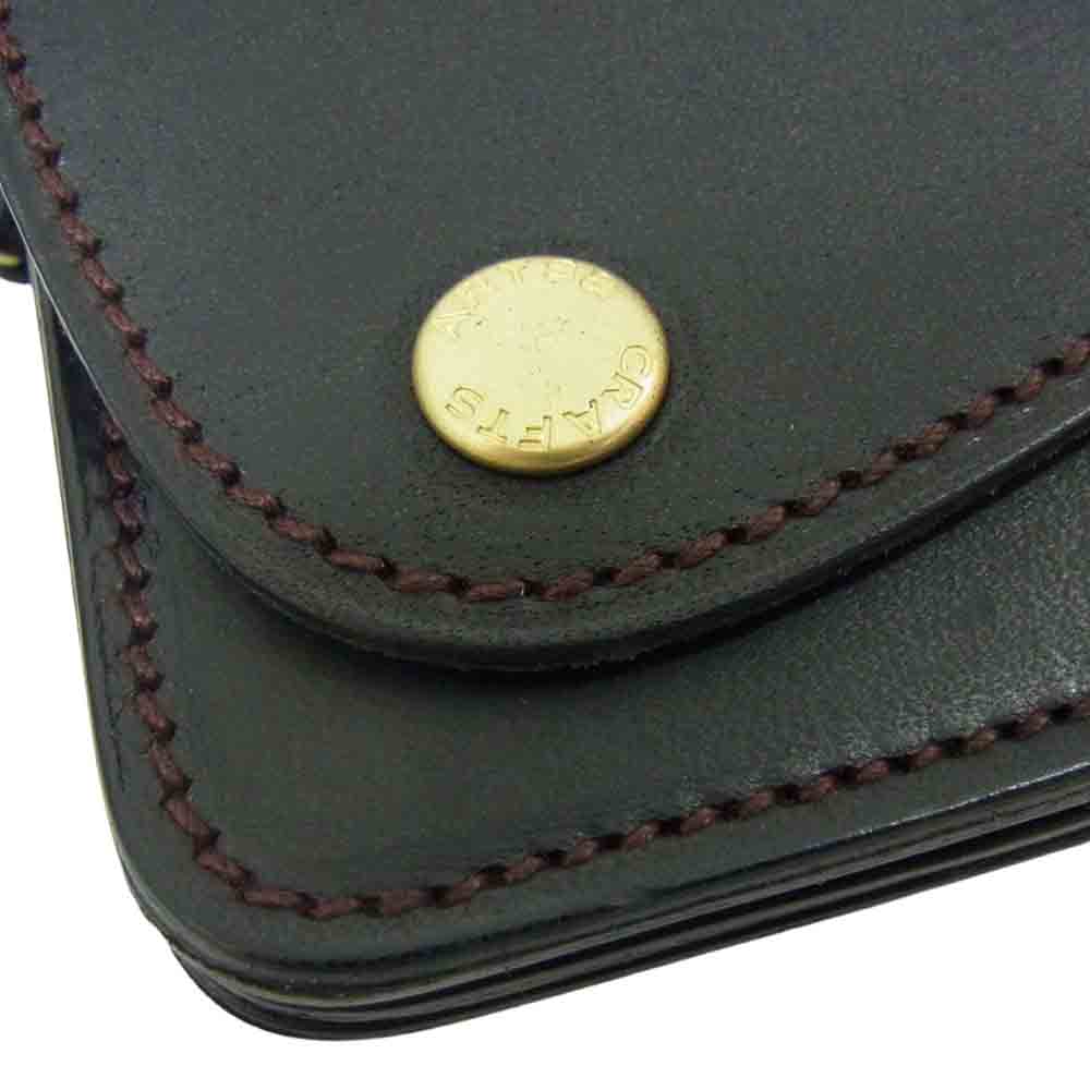 アーツクラフト ELBAMATT LONG WALLET レザー ロング ウオレット ブラック系【極上美品】【中古】