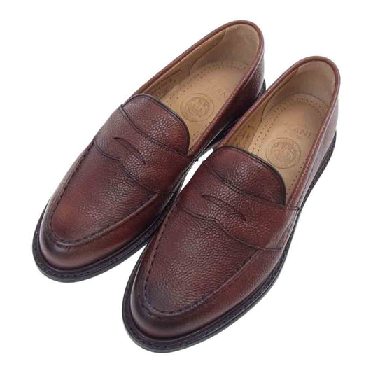 ジョセフチーニーアンドサンズ HOWARD R ALT BURGUNDY GRAIN ハワード バーガンディ グレイン レザー ローファー ブラウン系 8【中古】