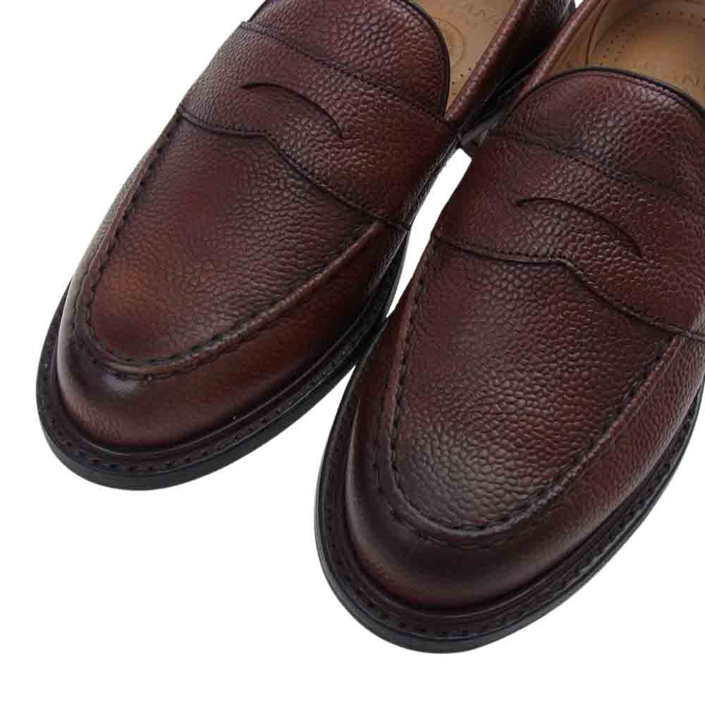 ジョセフチーニーアンドサンズ HOWARD R ALT BURGUNDY GRAIN ハワード バーガンディ グレイン レザー ローファー ブラウン系 8【中古】