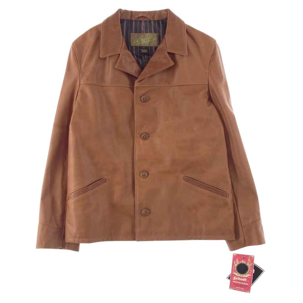 schott ショット 7623 544LT WEIGHT COWHIDE SHORT CAR COAT ウエート カウハイド ショート カー コート ジャケット 55BROWN ブラウン ブラウン系 L【新古品】【未使用】【中古】