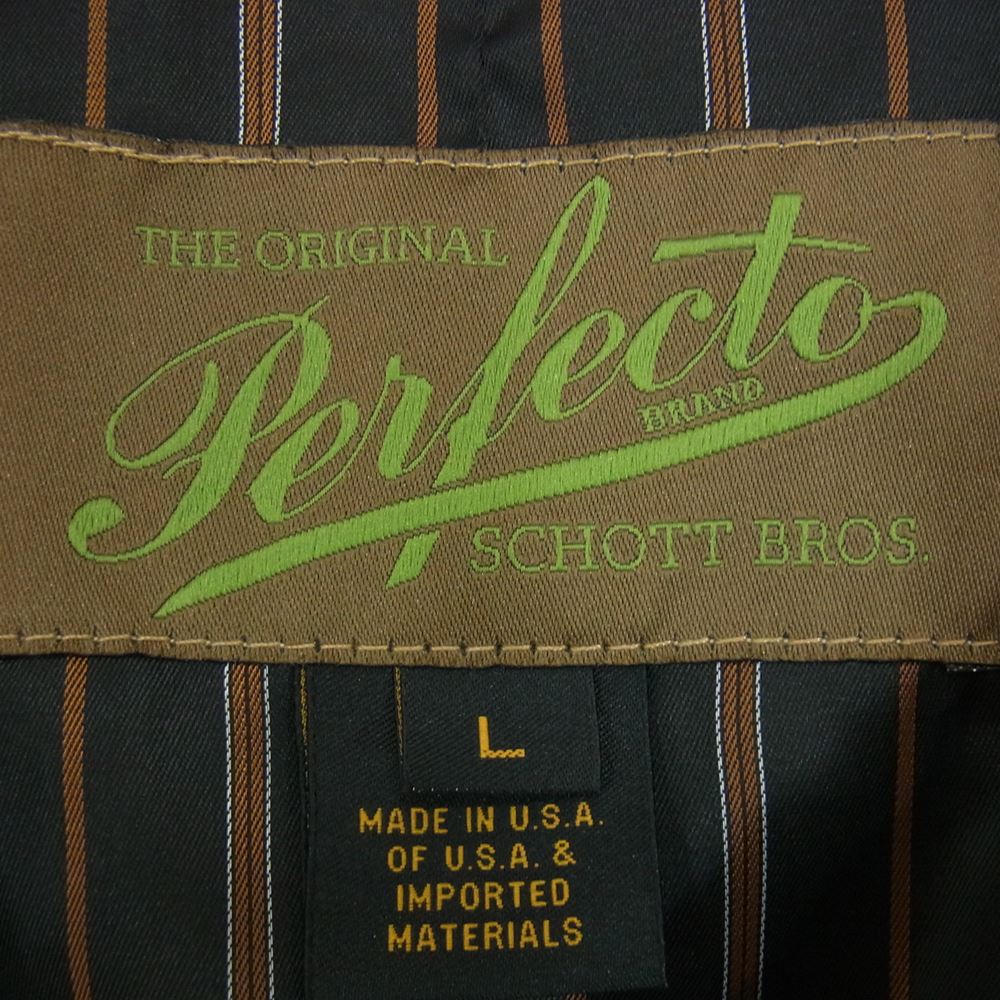 schott ショット 7623 544LT Perfecto WEIGHT COWHIDE SHORT CAR COAT ウエート カウハイド ショート カー コート ジャケット 09BLACK ブラック ブラック系 L【中古】