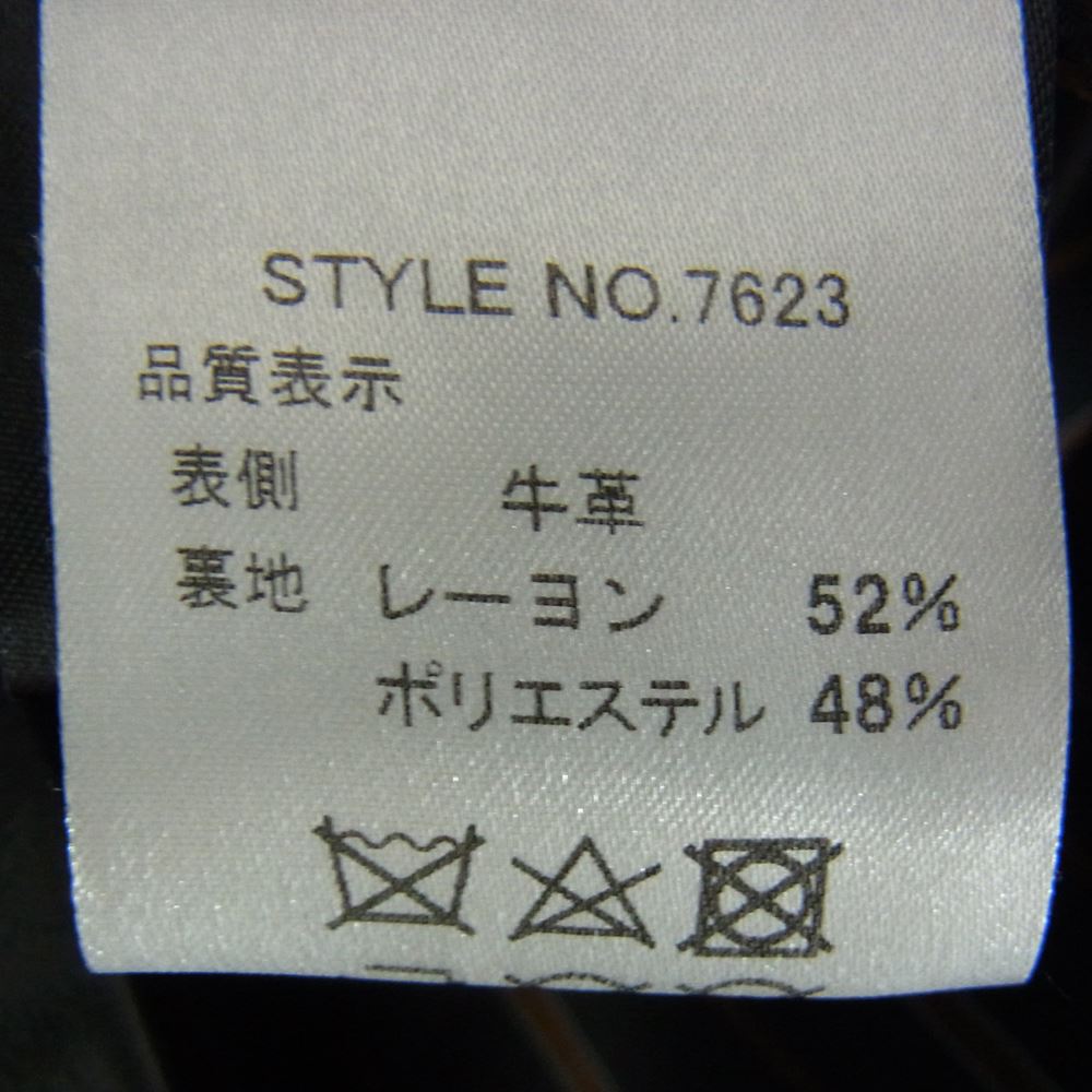 schott ショット 7623 544LT Perfecto WEIGHT COWHIDE SHORT CAR COAT ウエート カウハイド ショート カー コート ジャケット 09BLACK ブラック ブラック系 L【中古】