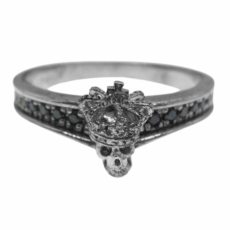 Justin Davis ジャスティンデイビス SRJ266 Tiny Skull Band Ring タイニー スカル リング シルバー系【中古】