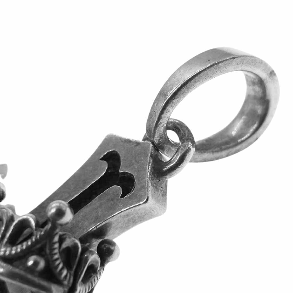 Justin Davis ジャスティンデイビス SPJ122 CROSS WITH CROWN クラウン クロス ペンダント シルバー系【中古】