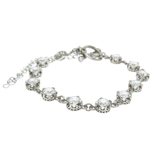 Justin Davis ジャスティンデイビス SBJ215 DEBUTANT ストーン ブレスレット シルバー系【中古】