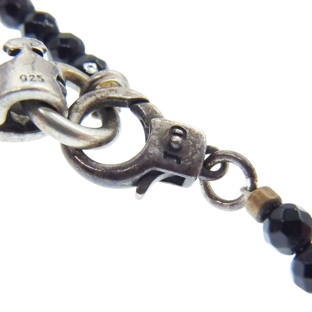 Justin Davis ジャスティンデイビス SBJ641 BLACK SERPENT/CROSS オニキス クロス ブレスレット シルバー系【中古】