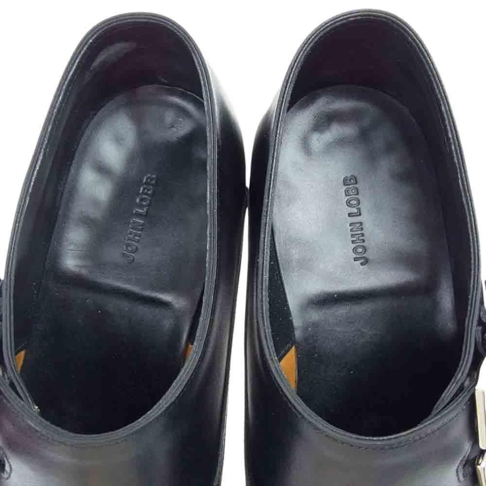 John Lobb ジョンロブ CHAPEL チャペル 8000Eラスト ブラックミュージアムカーフ ダブルモンクストラップ シューズ UK6.5 ブラック系 6 1/2【中古】
