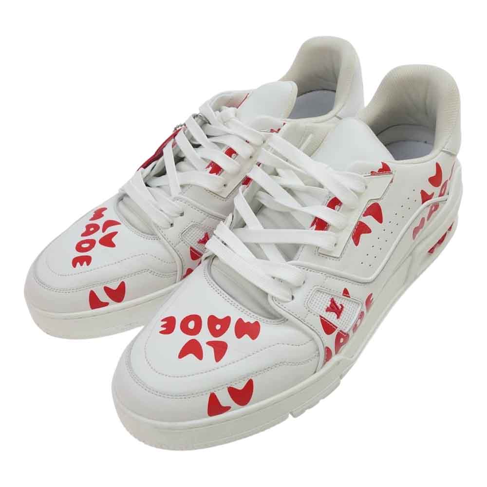 LOUIS VUITTON ルイ・ヴィトン 1A9J9R NIGO ニゴ LV トレイナー・ライン スニーカー ホワイト系 7 1/2【中古】