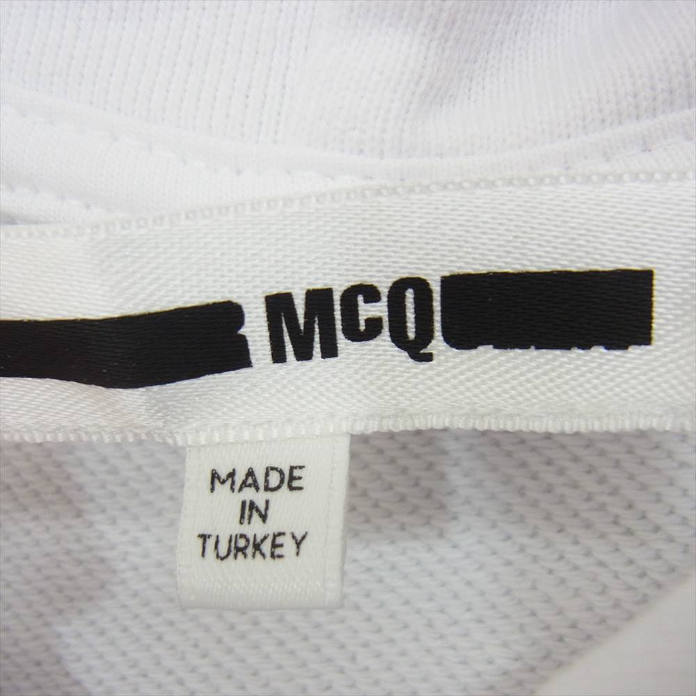 Alexander McQueen アレキサンダーマックイーン グラフィック プリント スウェットパーカー フーディ ホワイト系 S【美品】【中古】