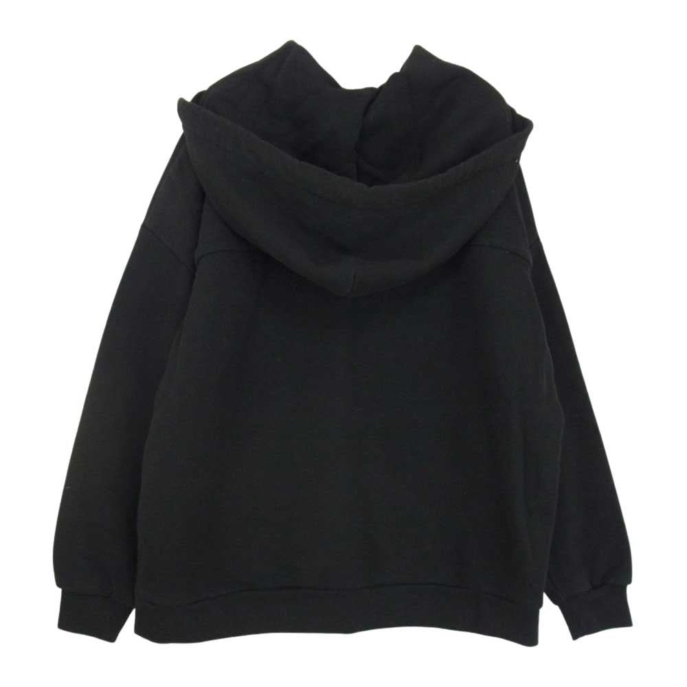 Alexander McQueen アレキサンダーマックイーン ケリングジャパンタグ 688715 Graffiti Hoodie グラフィック ロゴ プリント フーディ パーカー ブラック ブラック系 38【中古】