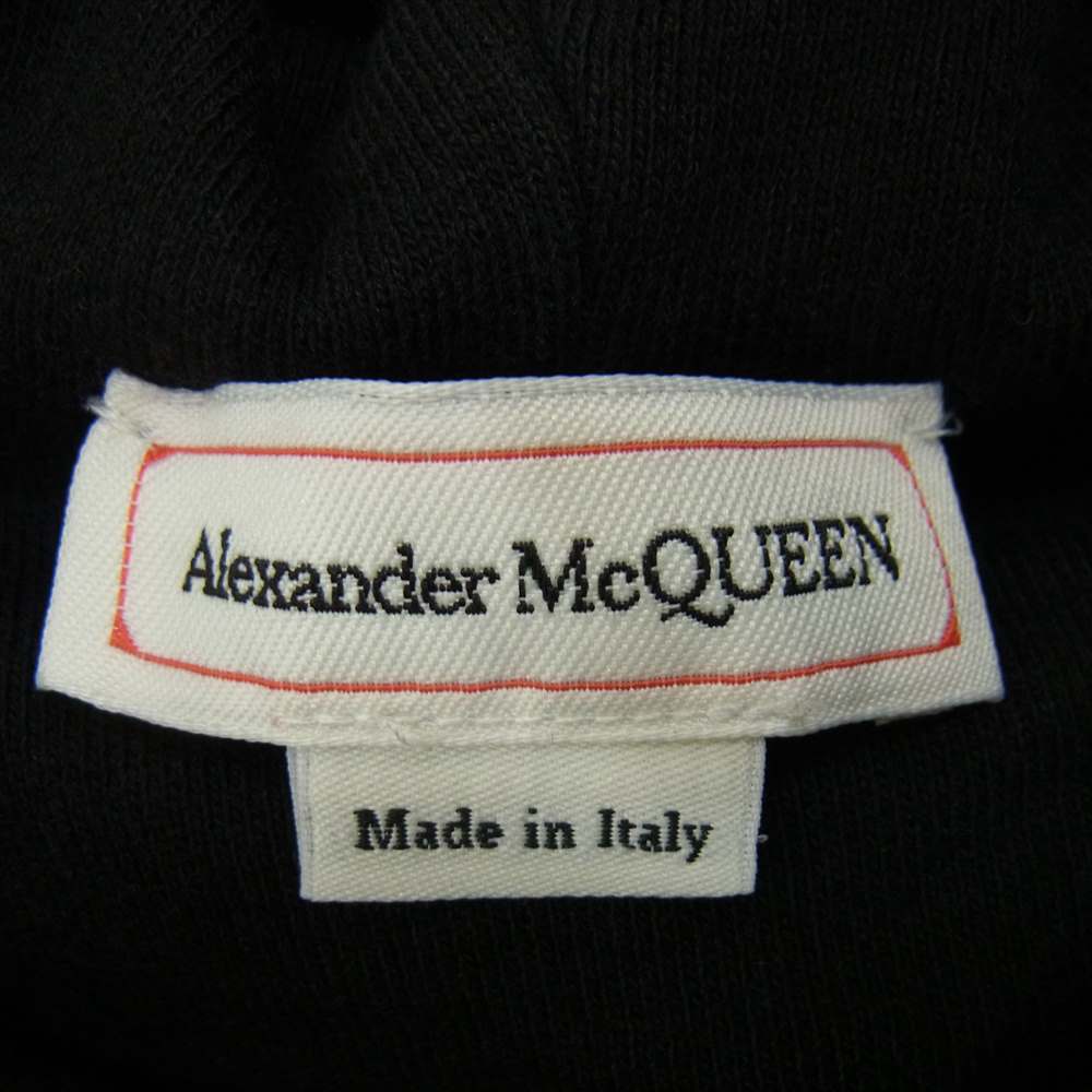 Alexander McQueen アレキサンダーマックイーン ケリングジャパンタグ 688715 Graffiti Hoodie グラフィック ロゴ プリント フーディ パーカー ブラック ブラック系 38【中古】