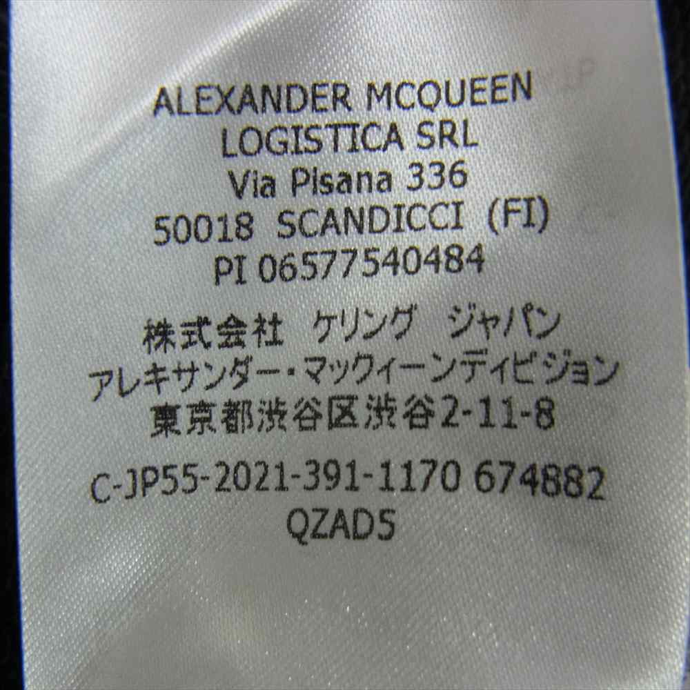 Alexander McQueen アレキサンダーマックイーン ケリングジャパンタグ 688715 Graffiti Hoodie グラフィック ロゴ プリント フーディ パーカー ブラック ブラック系 38【中古】