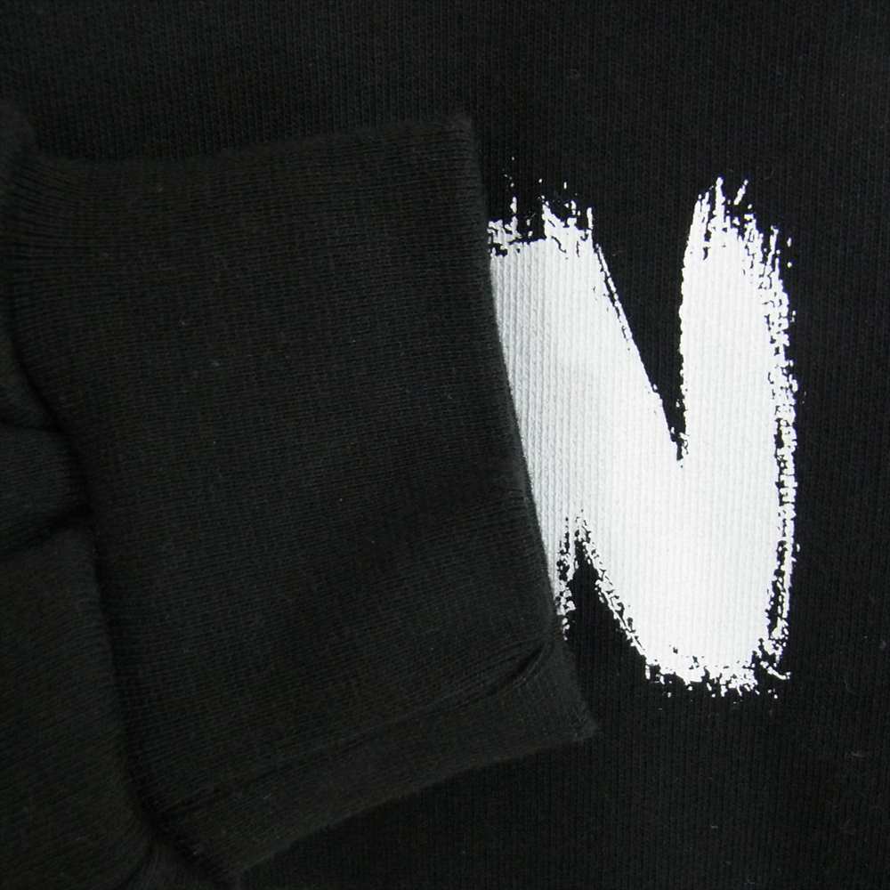 Alexander McQueen アレキサンダーマックイーン ケリングジャパンタグ 688715 Graffiti Hoodie グラフィック ロゴ プリント フーディ パーカー ブラック ブラック系 38【中古】
