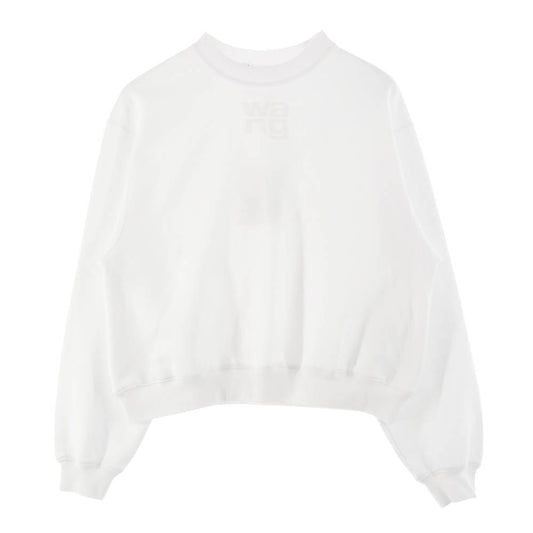 Alexander Wang アレキサンダーワン 4CC3211285 Crewneck Sweatshirt ロゴプリント クルーネック スウェット トレーナー ブ ホワイト系 S【美品】【中古】