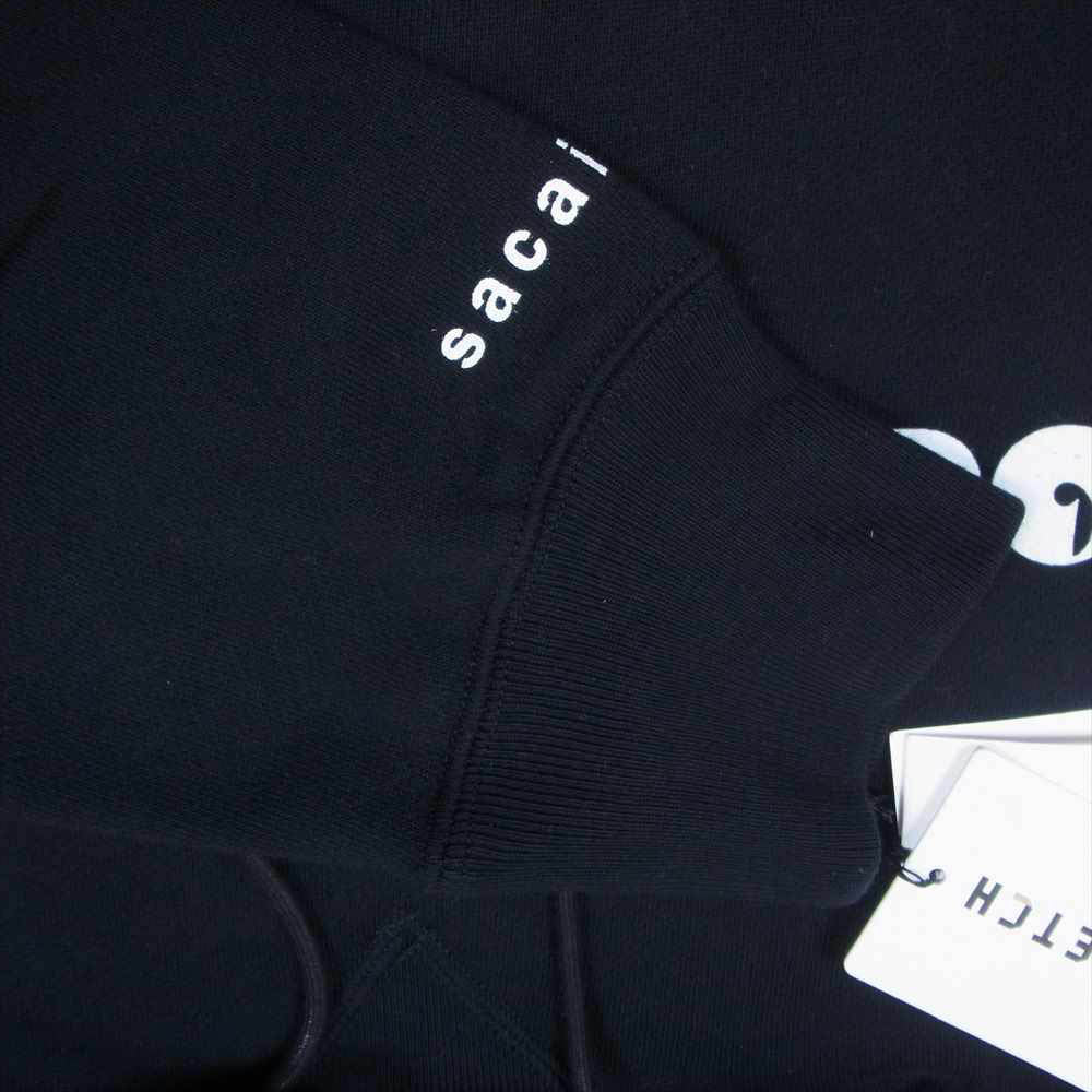 Sacai サカイ 21SS 21-0173S LOVE OVER RULES スエットパーカー フーディ ブラック  ブラック系 2【美品】【中古】