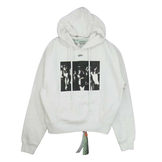 OFF-WHITE オフホワイト 20SS OMBB037R20E300150110 SPRAY PAINTING OVER HOODIE スプレーペインティングフーディ スエットパーカー ホワイト系 S【中古】