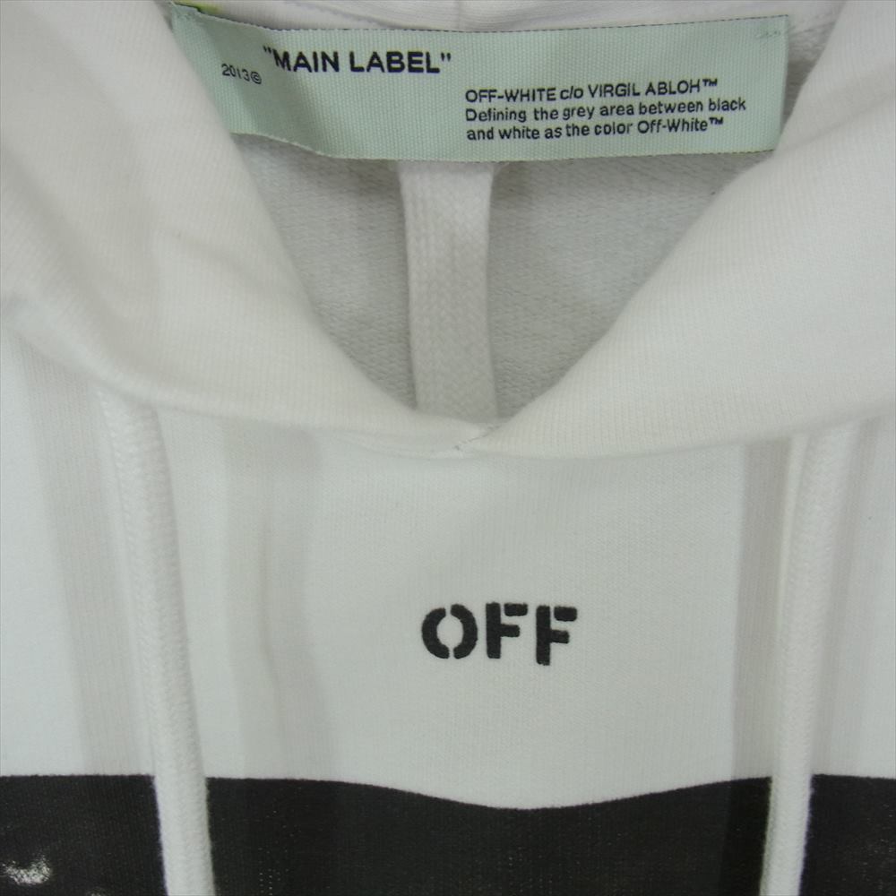 OFF-WHITE オフホワイト 20SS OMBB037R20E300150110 SPRAY PAINTING OVER HOODIE スプレーペインティングフーディ スエットパーカー ホワイト系 S【中古】