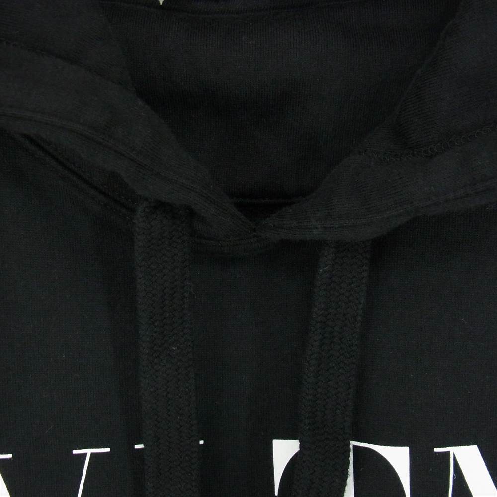 VALENTINO ヴァレンティノ UV3MF14F3TV VLTN ロゴ デザインプルオーバーパーカー スウェットフーディ  ブラック系 S【中古】