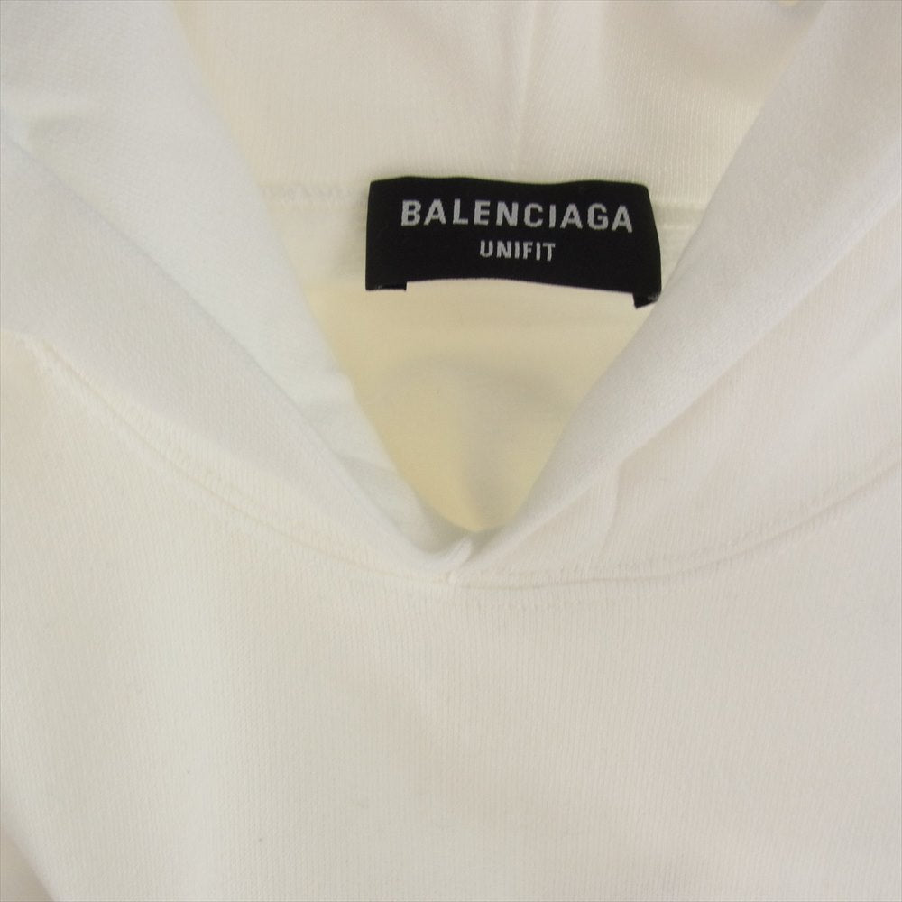 BALENCIAGA バレンシアガ 21AW Playstation Boxy Hoodie プレイステーションボクシーフーディ プルオーバーパーカー フーディー PS5 プリント  ホワイト系 XXS【中古】