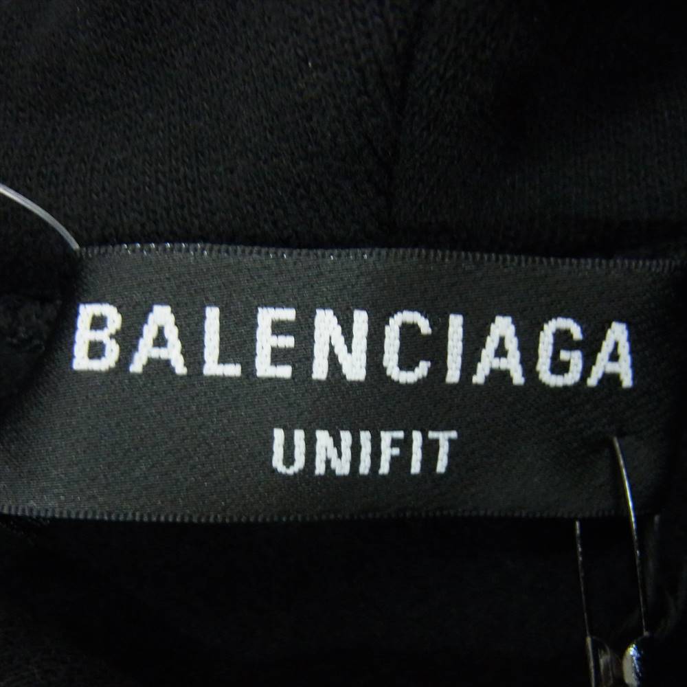 BALENCIAGA バレンシアガ 21AW Playstation Boxy Hoodie プレイステーションボクシーフーディ プルオーバーパーカー フーディー PS5 プリント ブラック ブラック系 XXS【中古】