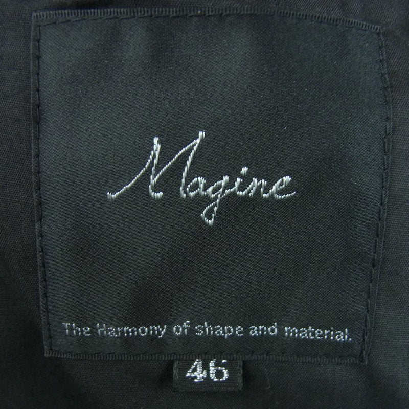 Magine マージン シープ レザー ダブル ライダース ジャケット 中国製 ブラック系 46【中古】