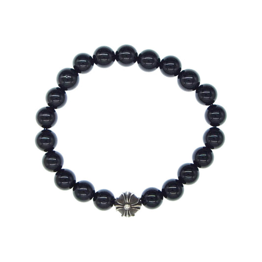 CHROME HEARTS クロムハーツ（原本無） BEAD 8ｍｍ オニキス ビーズ ブレスレット ブラック系【中古】