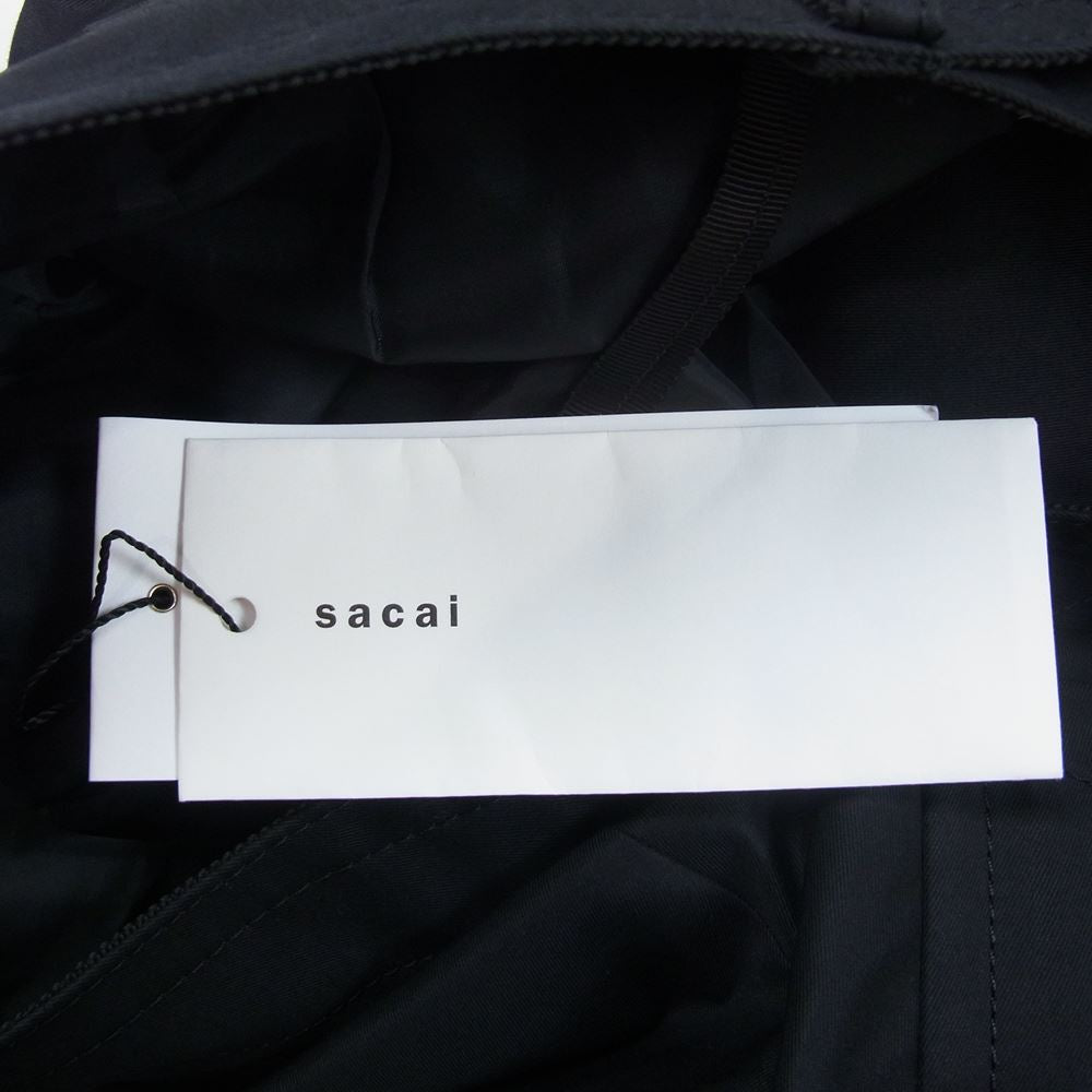 Sacai サカイ 22AW 22-06322 cotton Gabardine Skirt コットン ギャバジン スカート ブラック系 2【美品】【中古】