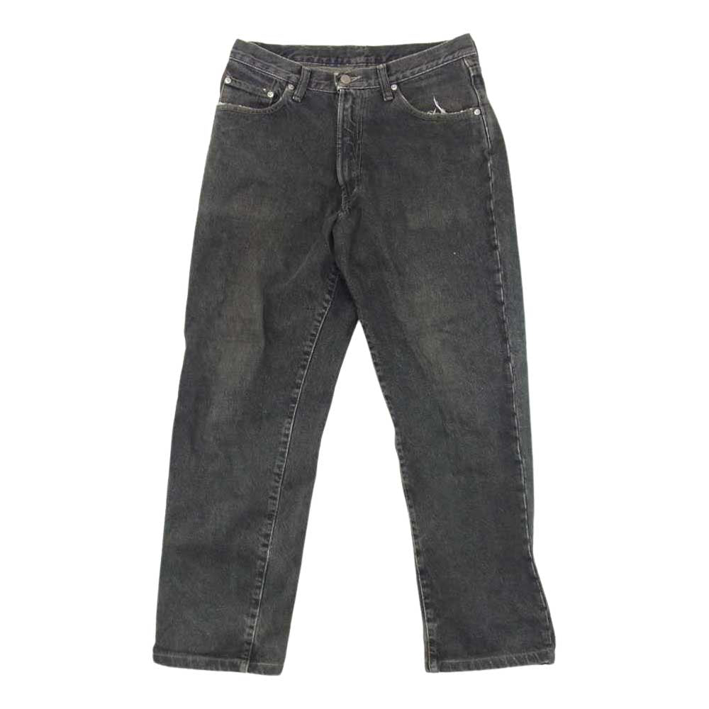RRL ダブルアールエル USA製 90s ブラック デニム レザー パッチ ブラック系 31【中古】