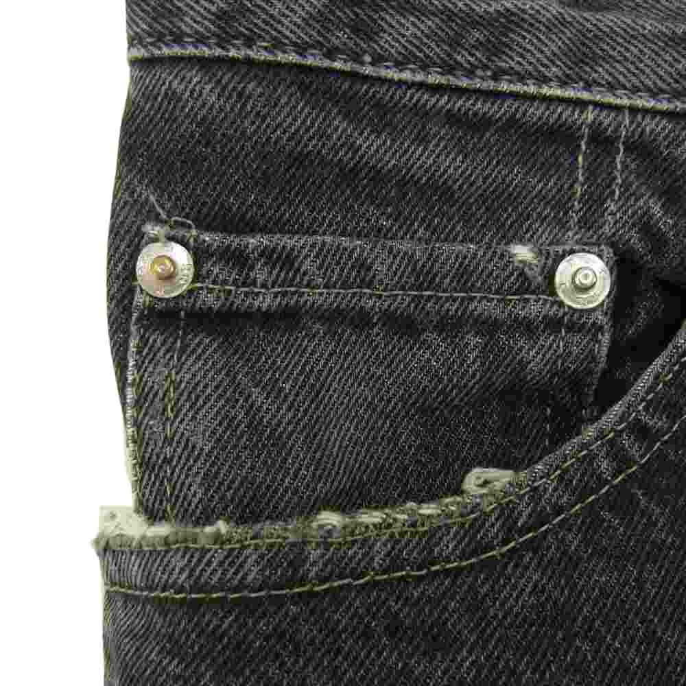 RRL ダブルアールエル USA製 90s ブラック デニム レザー パッチ