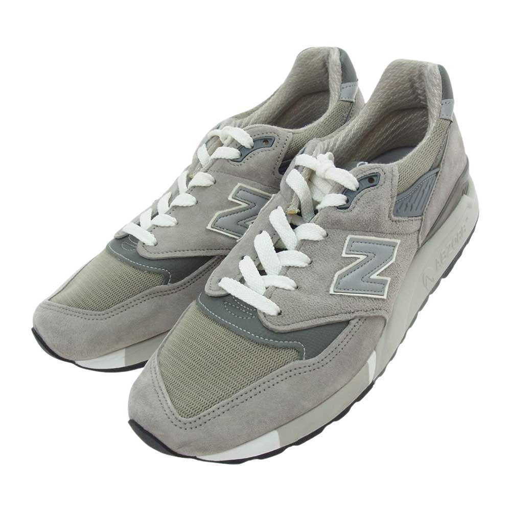 NEW BALANCE ニューバランス M998 GR2 アメリカ製 スニーカー グレー系 27.5【新古品】【未使用】【中古】