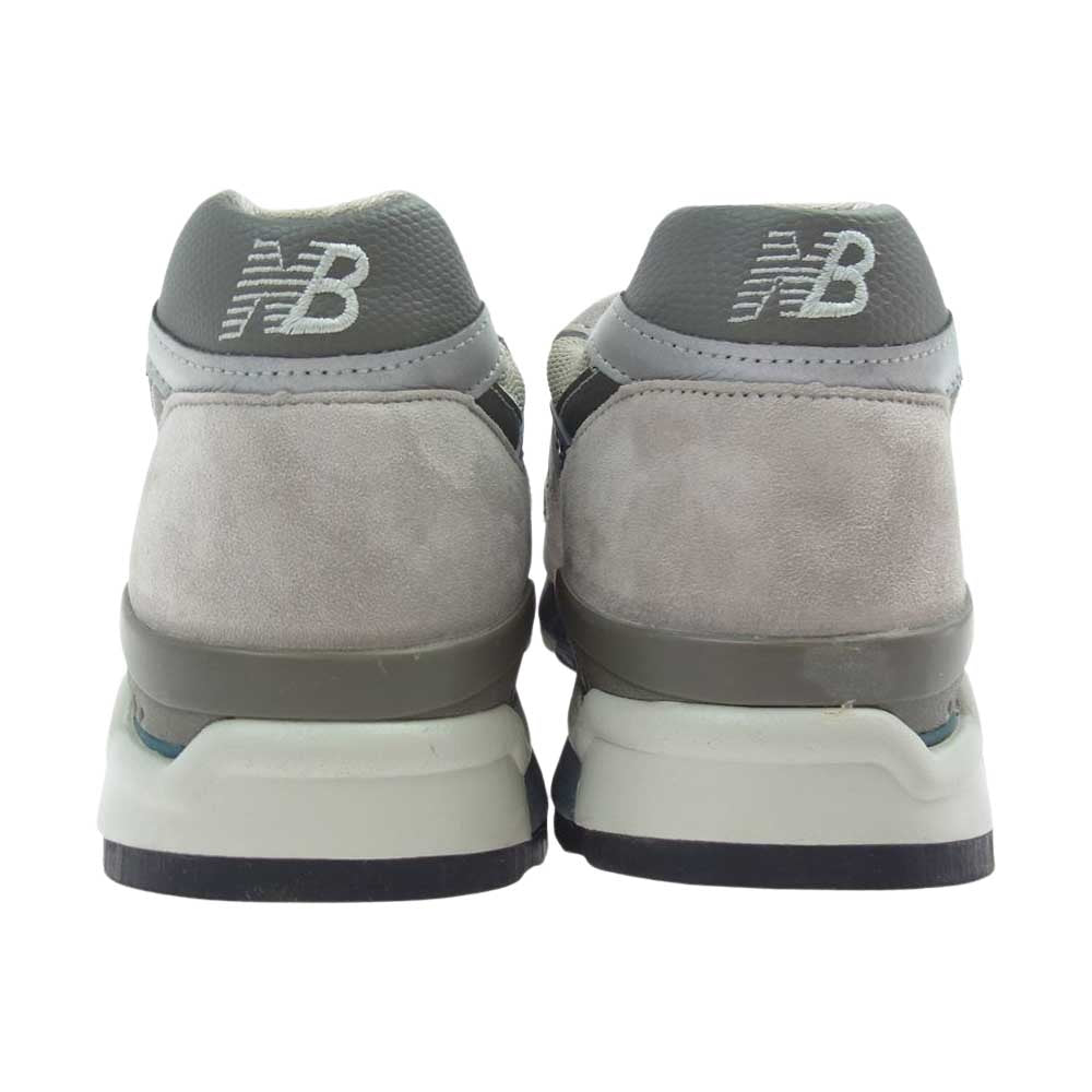 NEW BALANCE ニューバランス M998 GR2 アメリカ製 スニーカー グレー系 27.5【新古品】【未使用】【中古】
