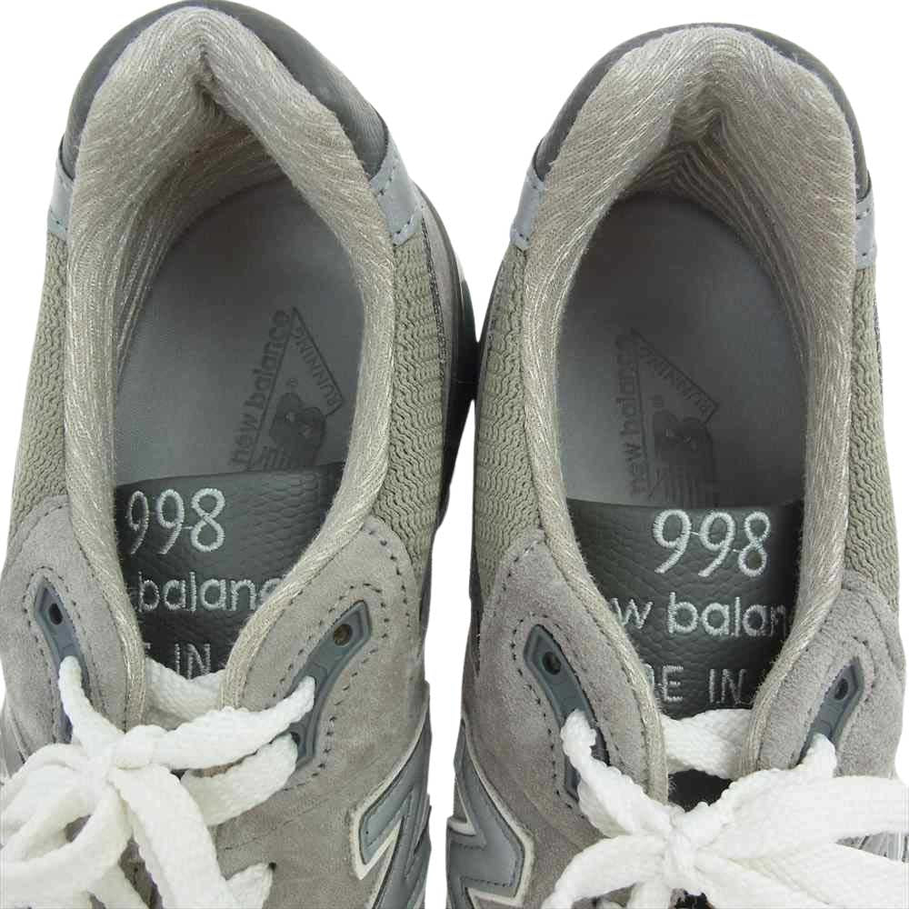 NEW BALANCE ニューバランス M998 GR2 アメリカ製 スニーカー グレー系 27.5【新古品】【未使用】【中古】