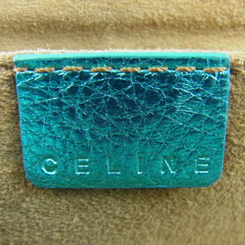 CELINE セリーヌ レザー ブギー ハンド バッグ ライトブルー系【中古】