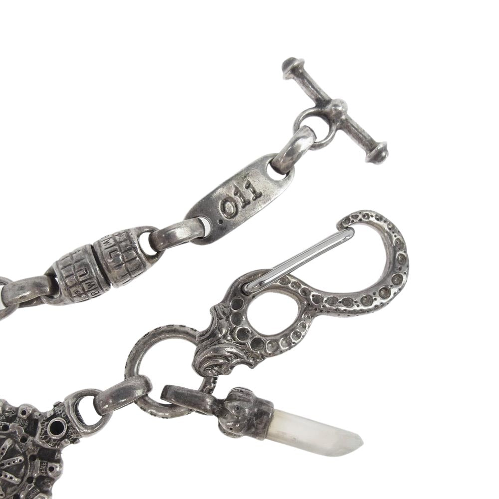 BILL WALL LEATHER ビルウォールレザー LIMITED 011/100 SUNリンク アイアンクロス ストーン ウォレットチェーン シルバー系【中古】