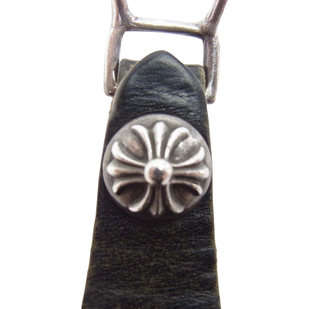 CHROME HEARTS クロムハーツ（原本無） BELTLOOP クロスボール ボタン ベルトループ ブラック系【中古】
