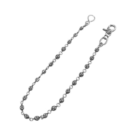 CHROME HEARTS クロムハーツ（原本有） 2BALL LONG 1クリップ ロング クロスボール ウォレットチェーン シルバー系【中古】