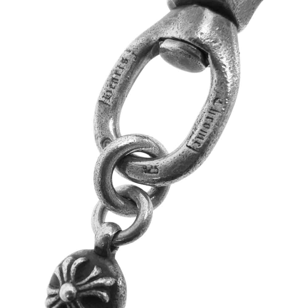 CHROME HEARTS クロムハーツ（原本有） 2BALL LONG 1クリップ ロング クロスボール ウォレットチェーン シルバー系【中古】