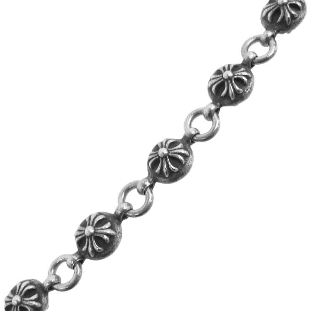 CHROME HEARTS クロムハーツ（原本有） 2BALL LONG 1クリップ ロング クロスボール ウォレットチェーン シルバー系【中古】