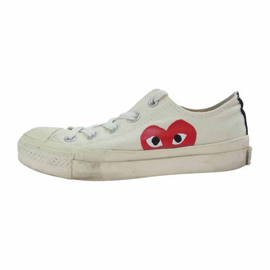 PLAY COMME des GARCONS プレイコムデギャルソン 1CK711 × コンバース オールスター スニーカー オフホワイト系 22cm【中古】