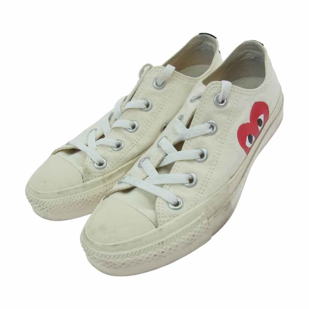 PLAY COMME des GARCONS プレイコムデギャルソン 1CK711 × コンバース オールスター スニーカー オフホワイト系 22cm【中古】