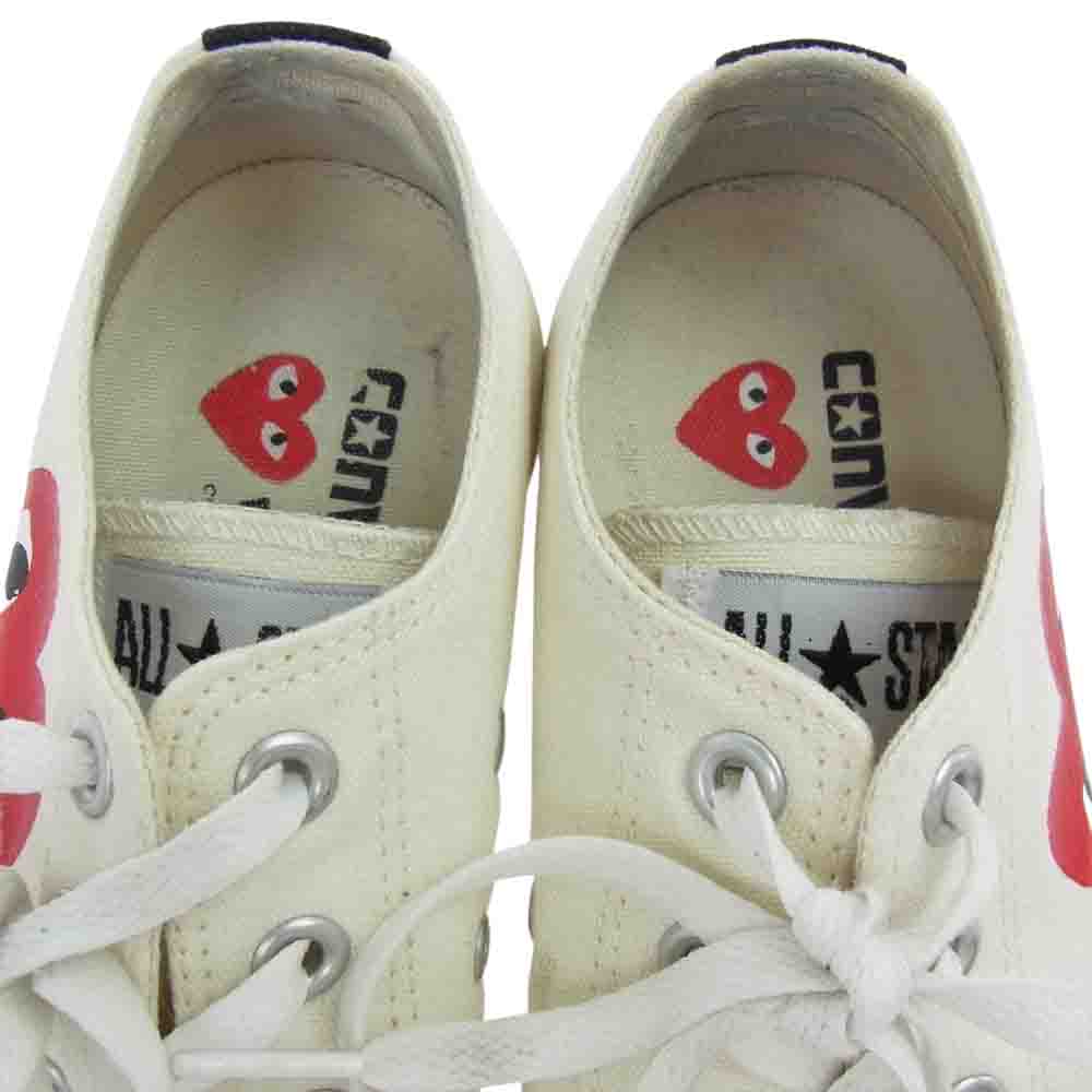 PLAY COMME des GARCONS プレイコムデギャルソン 1CK711 × コンバース オールスター スニーカー オフホワイト系 22cm【中古】