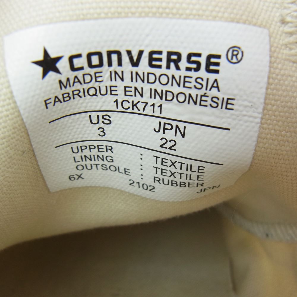 PLAY COMME des GARCONS プレイコムデギャルソン 1CK711 × コンバース オールスター スニーカー オフホワイト系 22cm【中古】