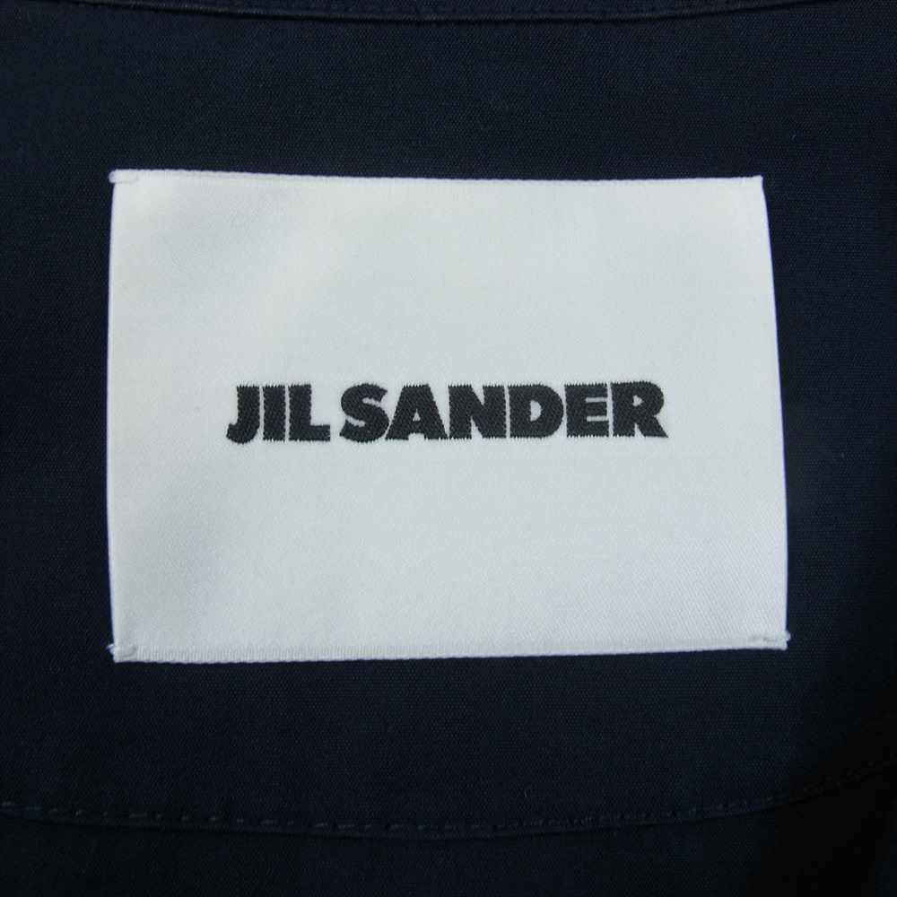 JIL SANDER ジルサンダー HS JW 1S 0001 ステッチ プルオーバー 半袖 シャツ ネイビー系 32【中古】