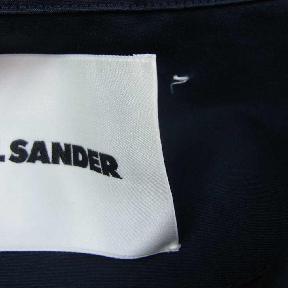 JIL SANDER ジルサンダー HS JW 1S 0001 ステッチ プルオーバー 半袖 シャツ ネイビー系 32【中古】