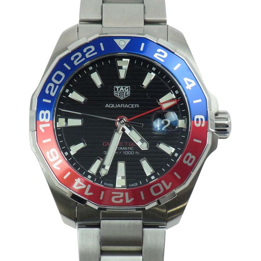 TAG HEUER タグホイヤー WAY201F.BA0927 アクアレーサー キャリバー7 GMT 自動巻 オートマ シルバー系【中古】