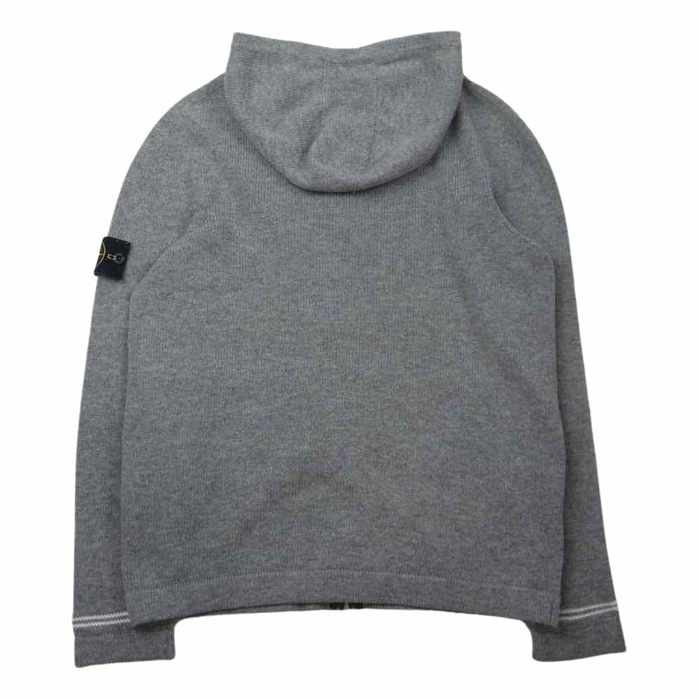 STONE ISLAND ストーンアイランド 6715540A3 ワッペン ニット ジップ パーカー グレー系 M【中古】