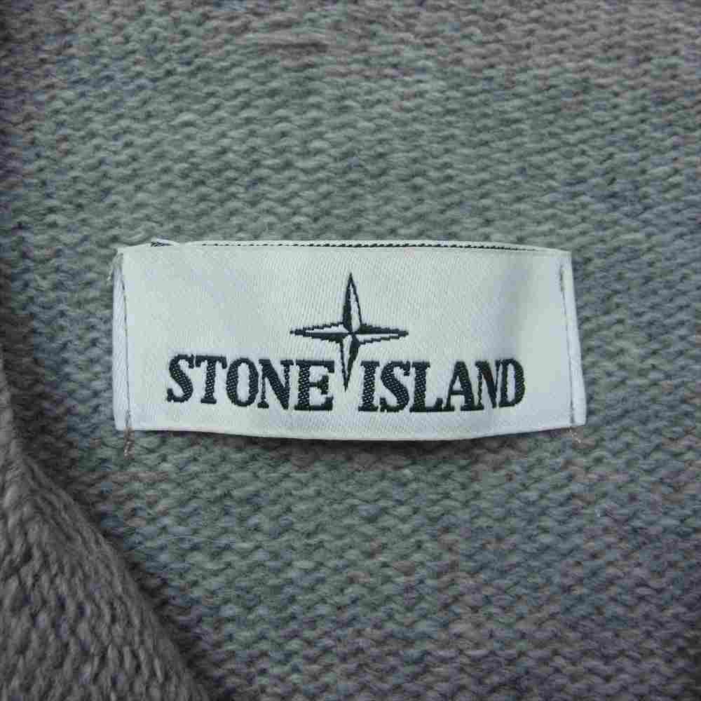 STONE ISLAND ストーンアイランド 6715540A3 ワッペン ニット ジップ パーカー グレー系 M【中古】