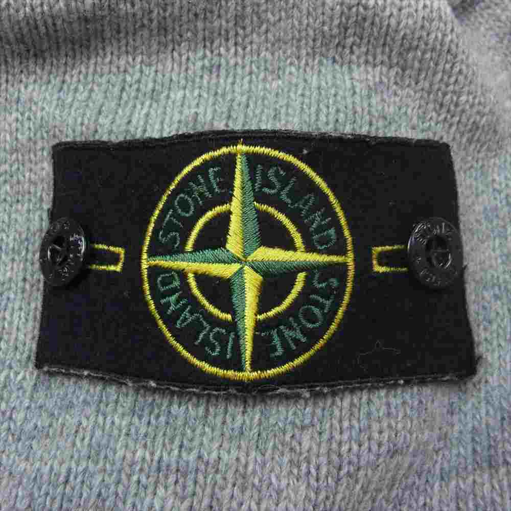 STONE ISLAND ストーンアイランド 6715540A3 ワッペン ニット ジップ パーカー グレー系 M【中古】